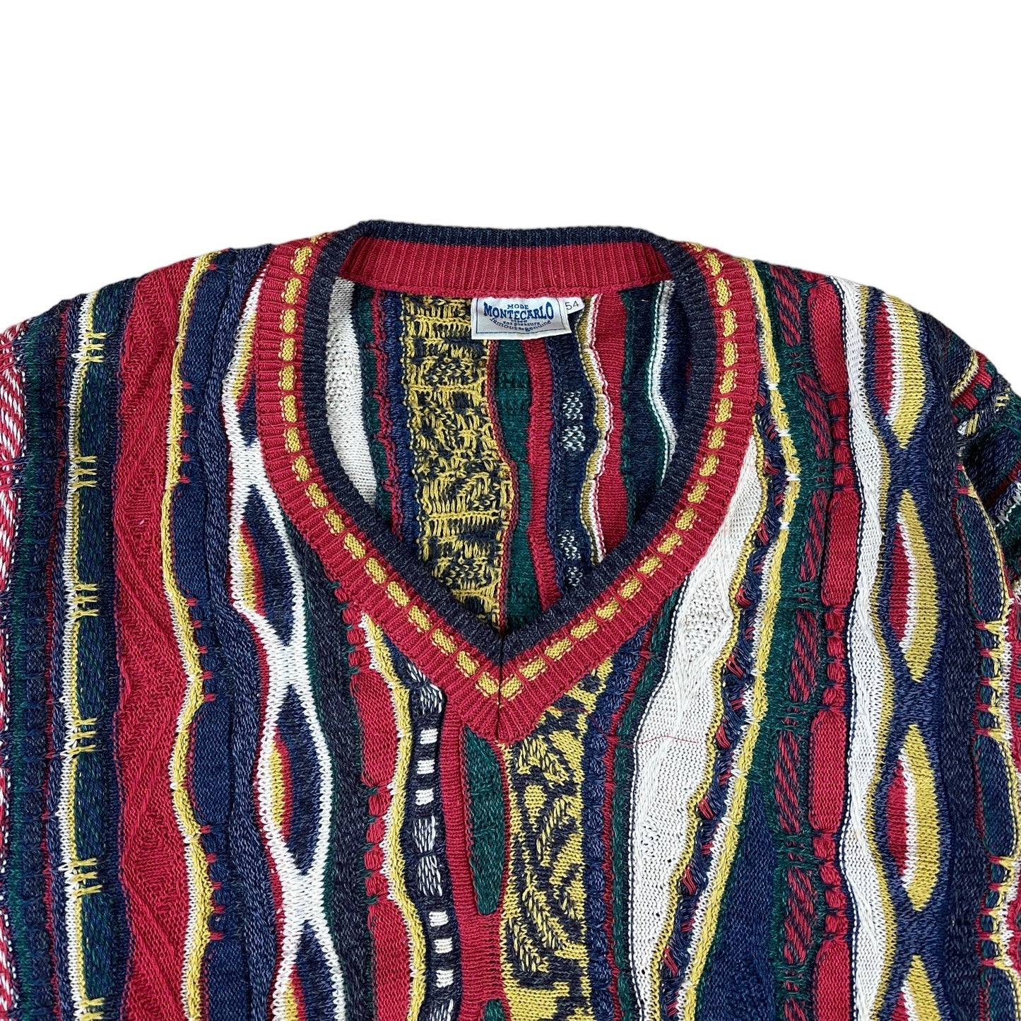 Vintage Strickpullover Crazy Pattern (M)