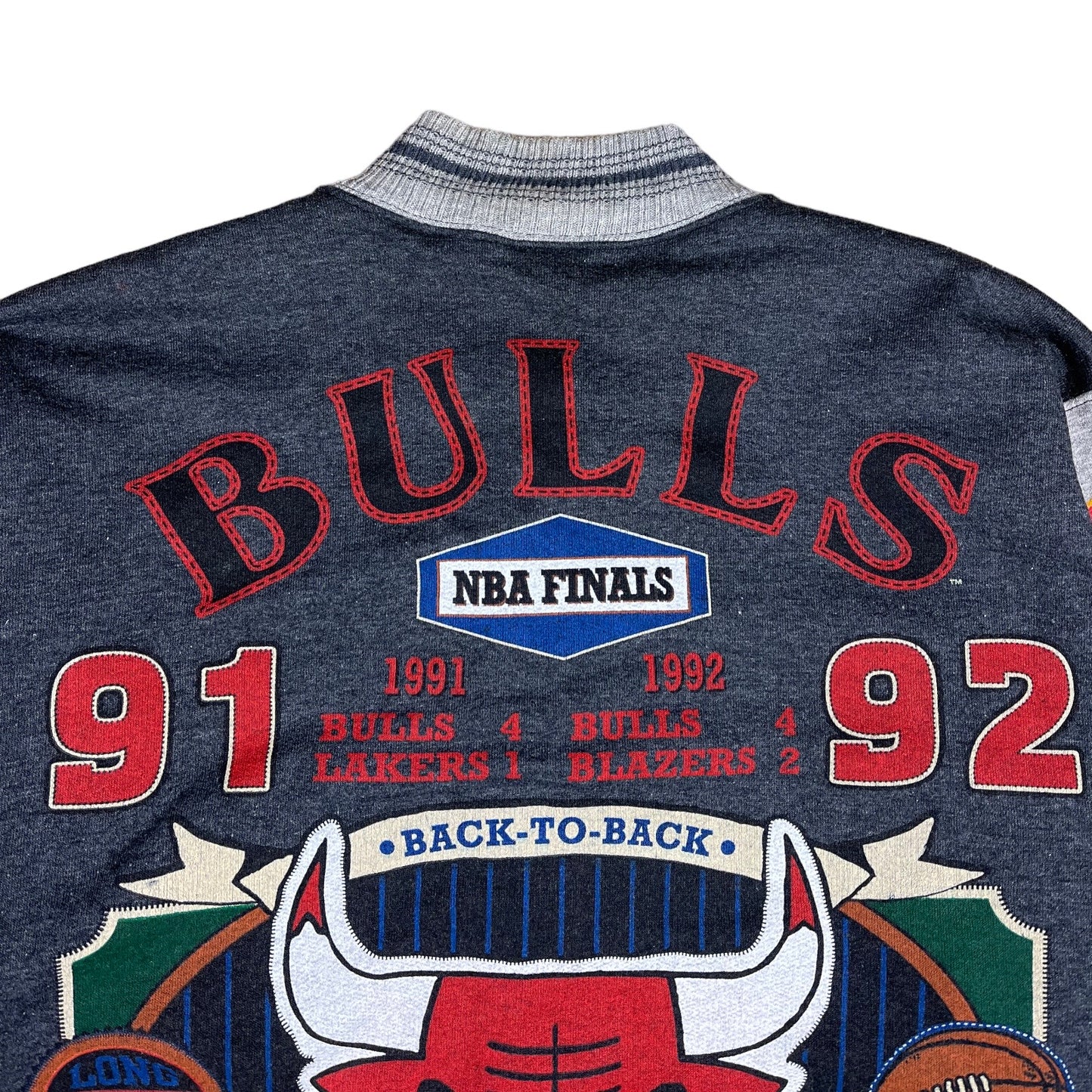 Vintage Chicago Bulls Printed Bomberjacke (M)