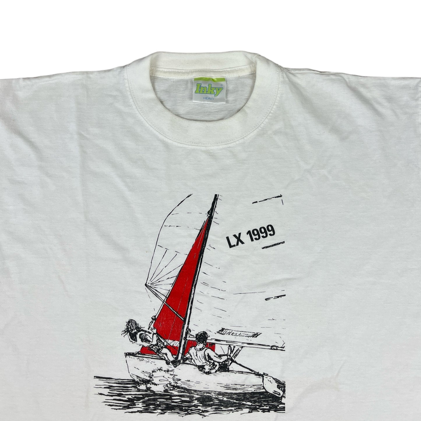 Vintage Sailing Regatta Print T-Shirt (L)