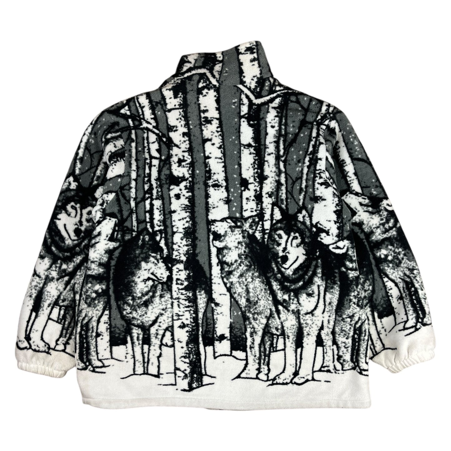 Fleecejacke Wolf Motiv (XXL)