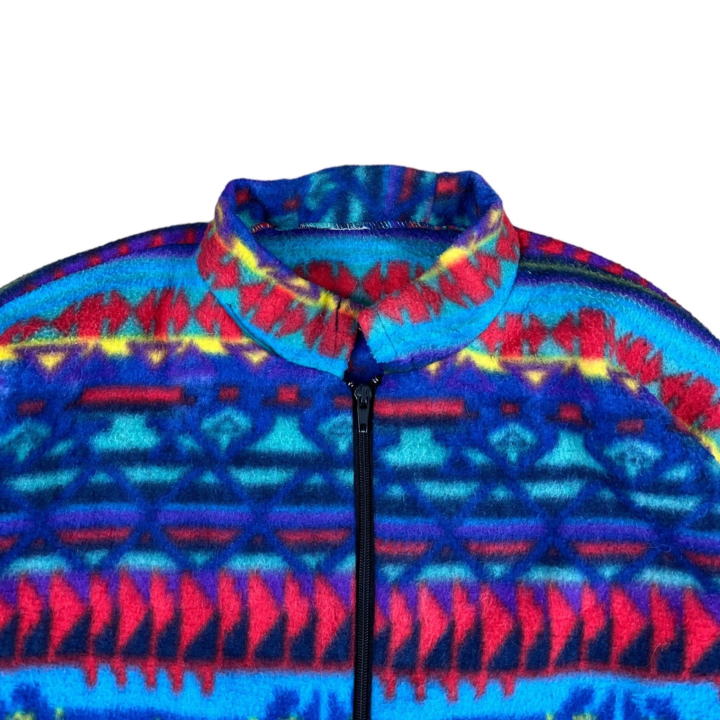 Vintage Fleece Jacke Crazy Pattern (M)