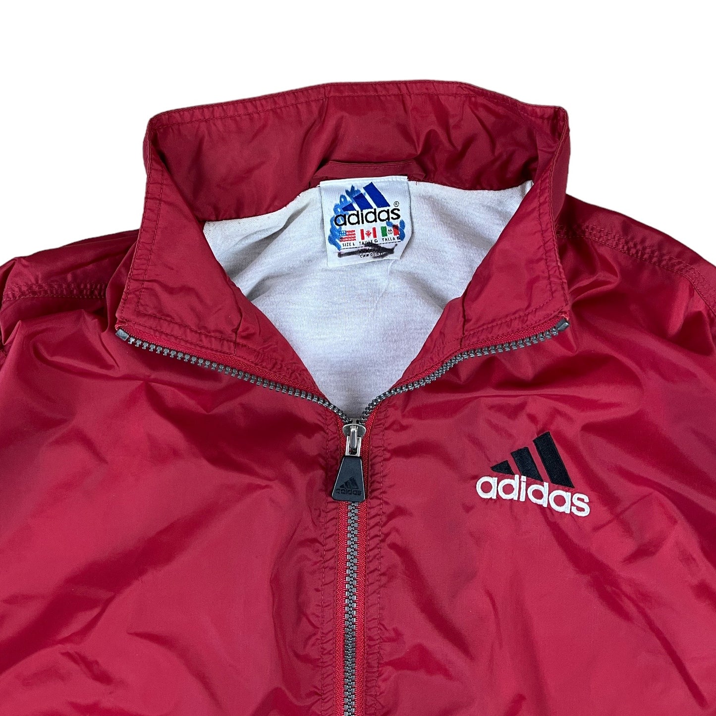 Vintage 90s Adidas Trackjacket bestickt (S)