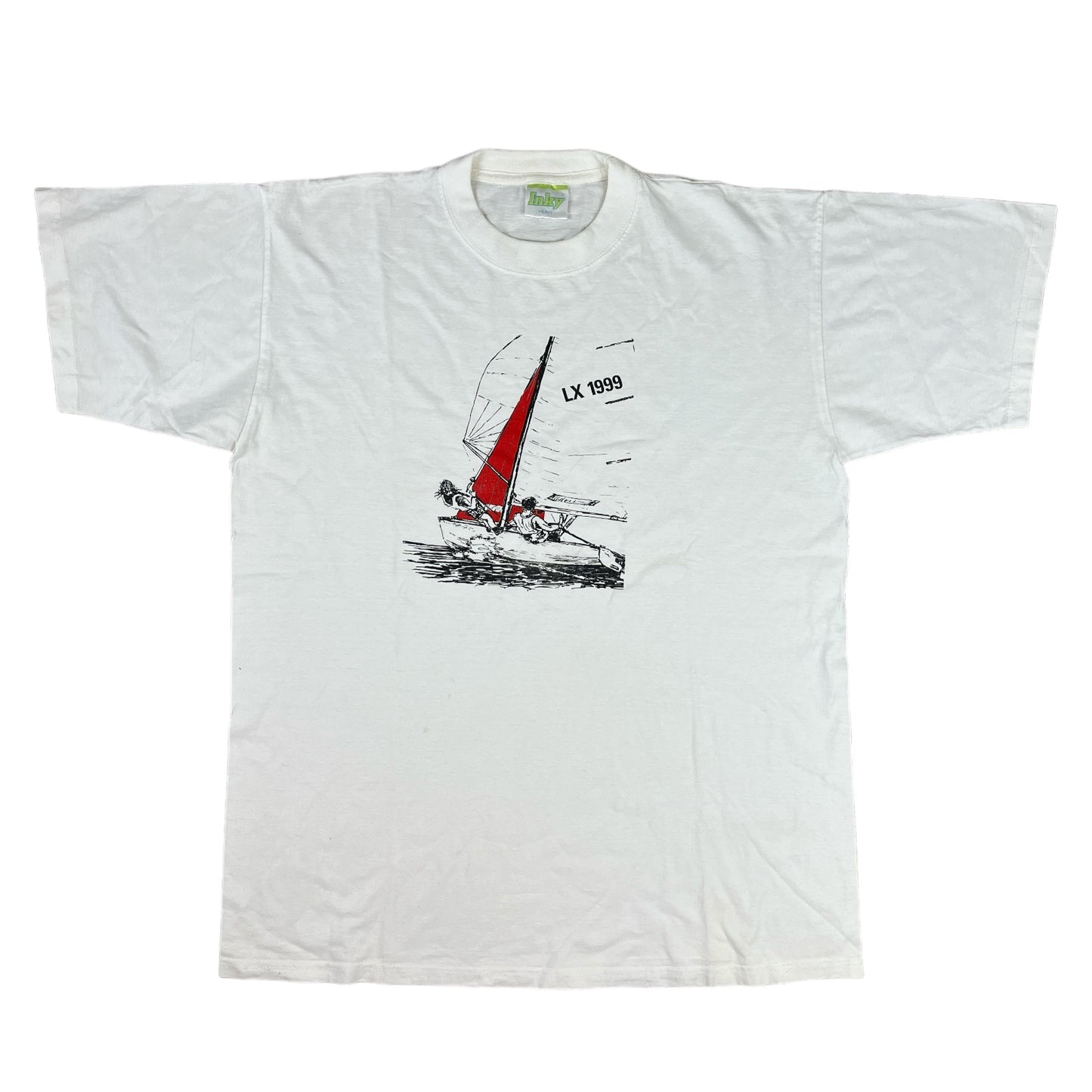 Vintage Sailing Regatta Print T-Shirt (L)