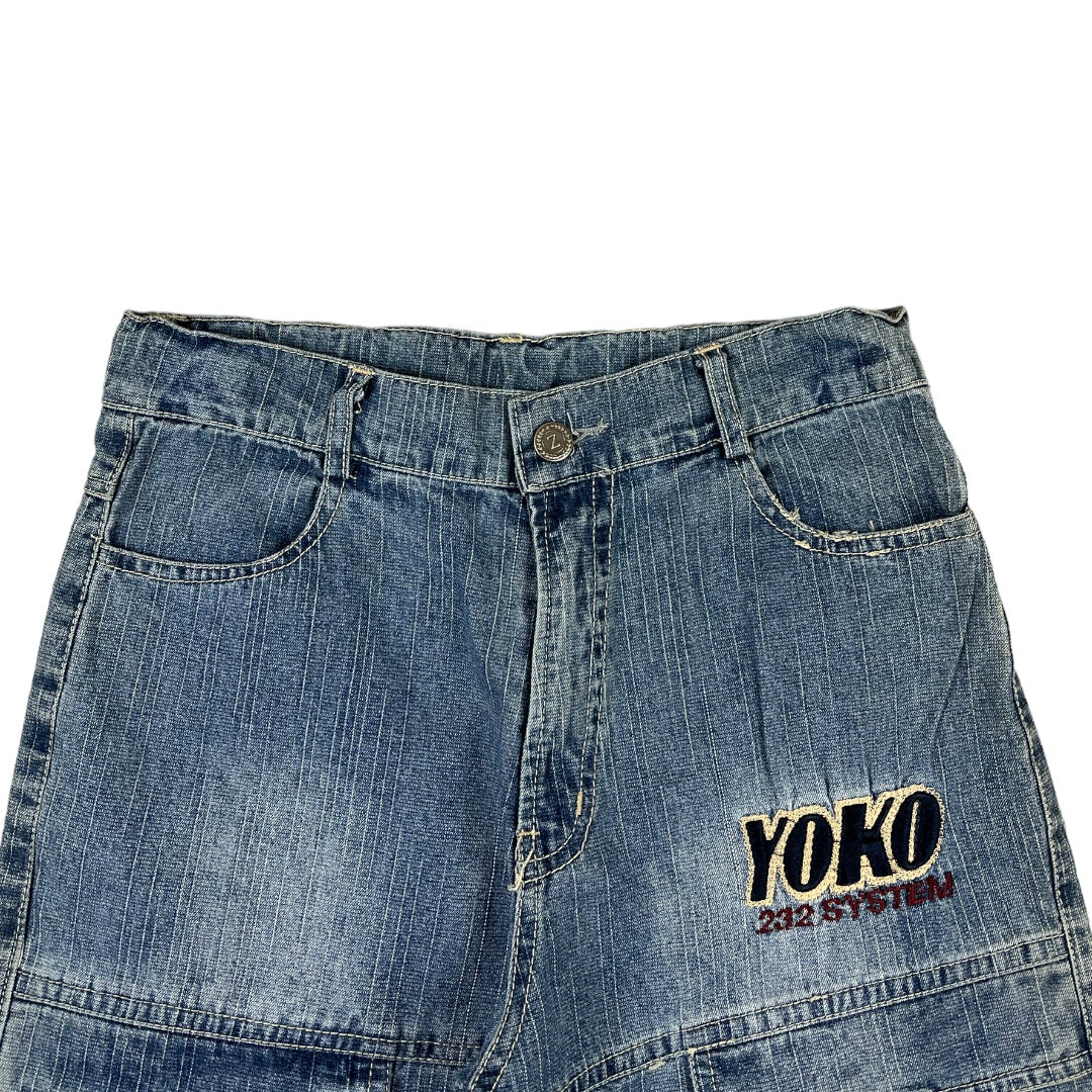 Vintage Hip Hop Baggy Jeans Shorts (XS/S)