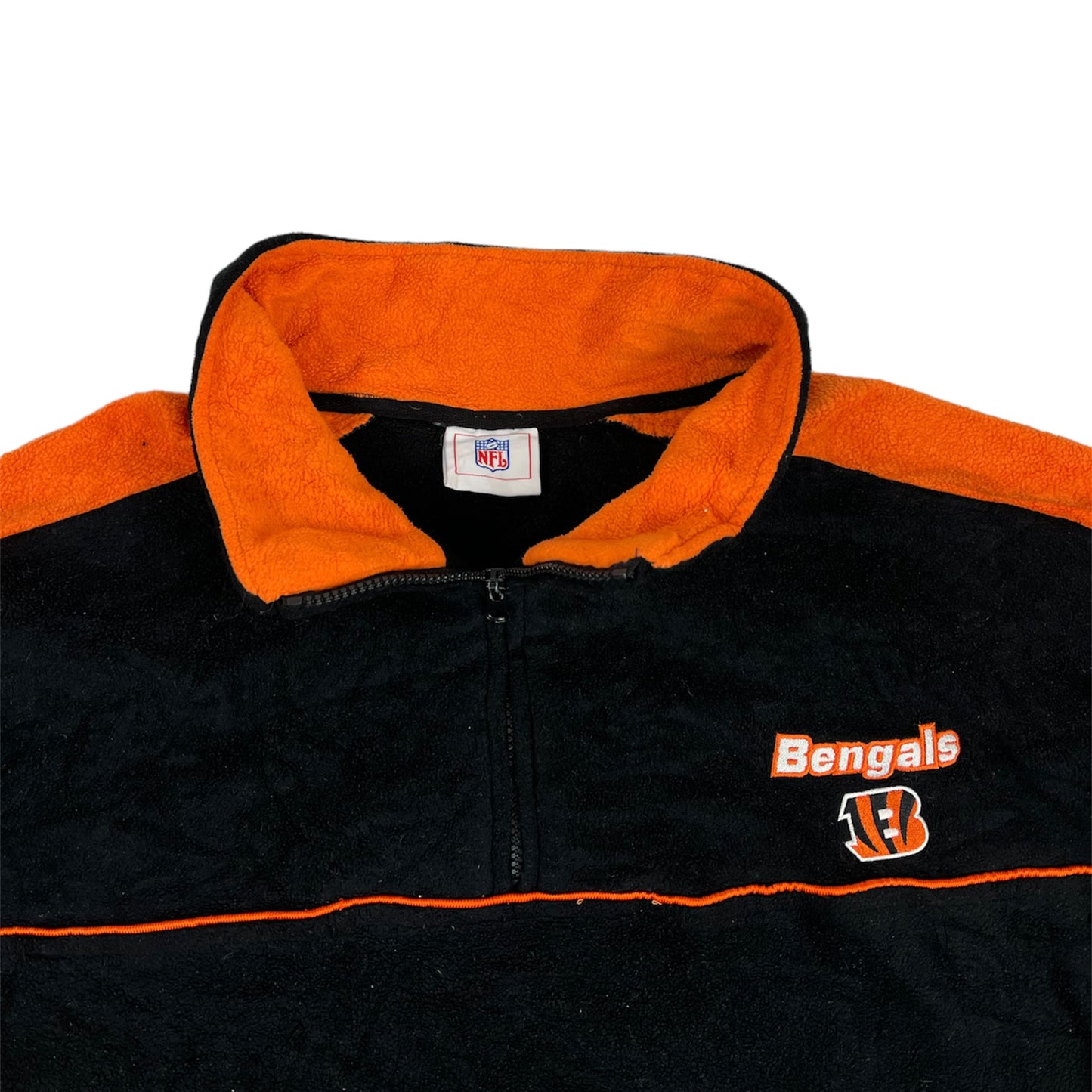 NFL Bengals Half Zip Fleece Sweater (XL)