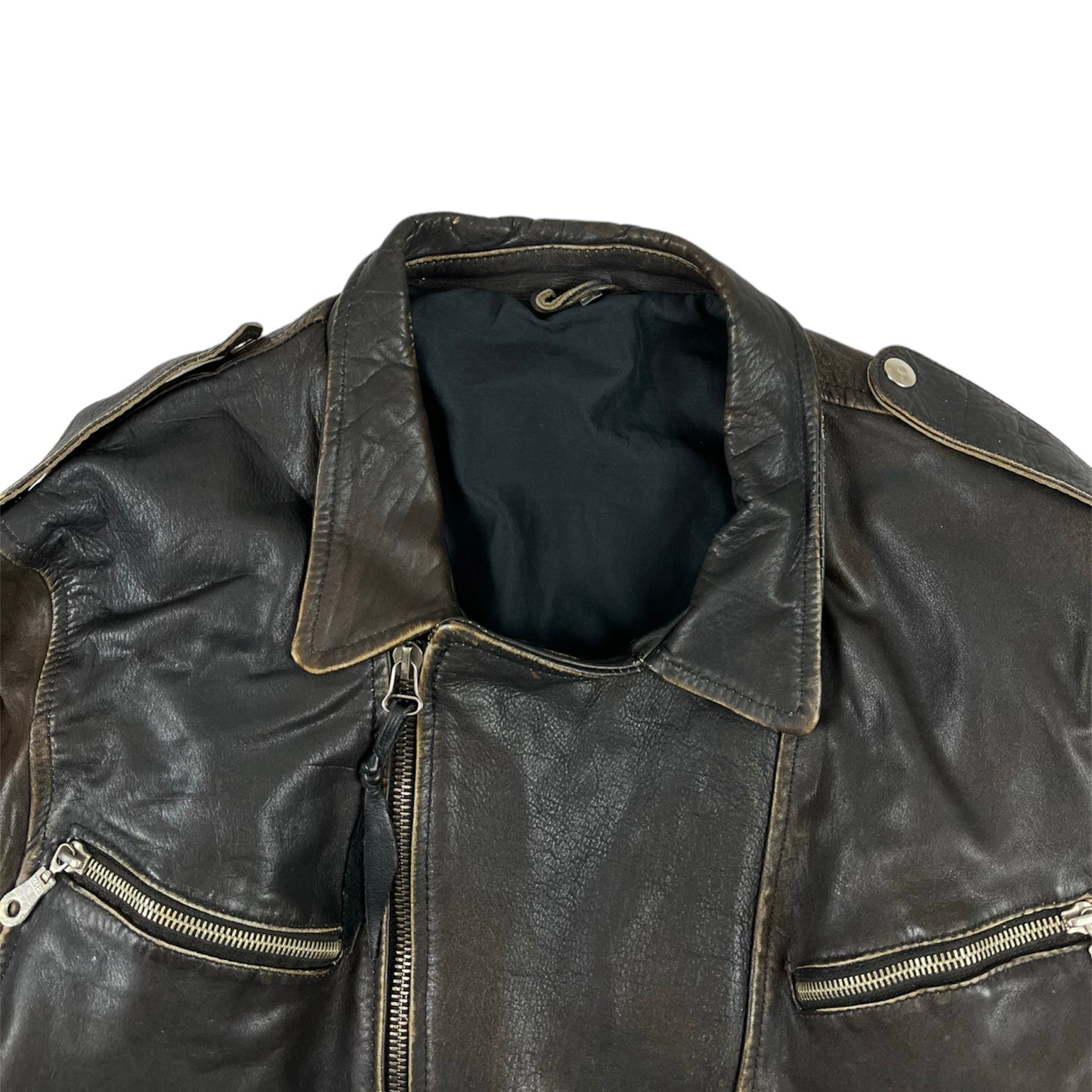 Vintage Bikerjacke Lederjacke (S)