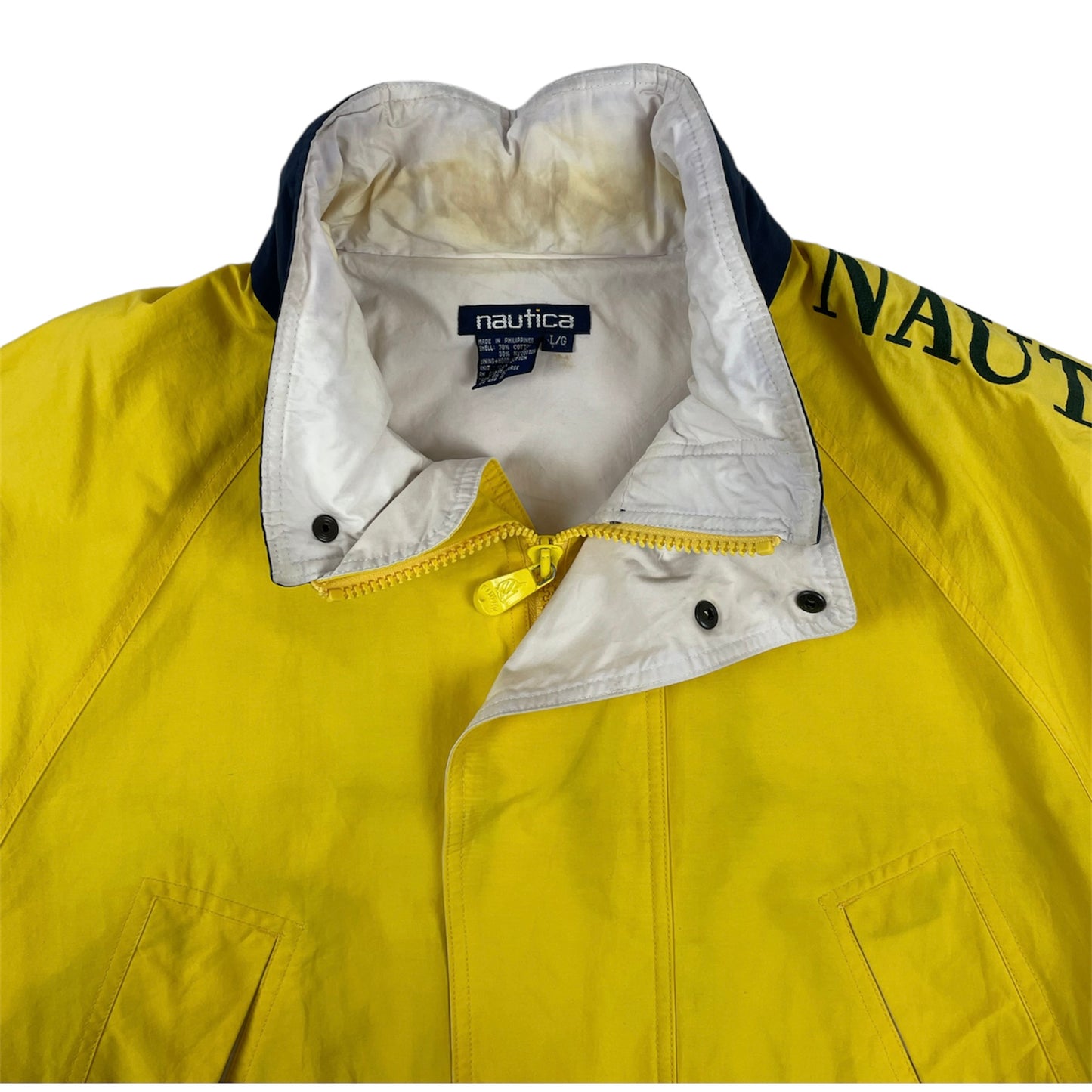 Vintage Nautica Jacke bestickt (M)