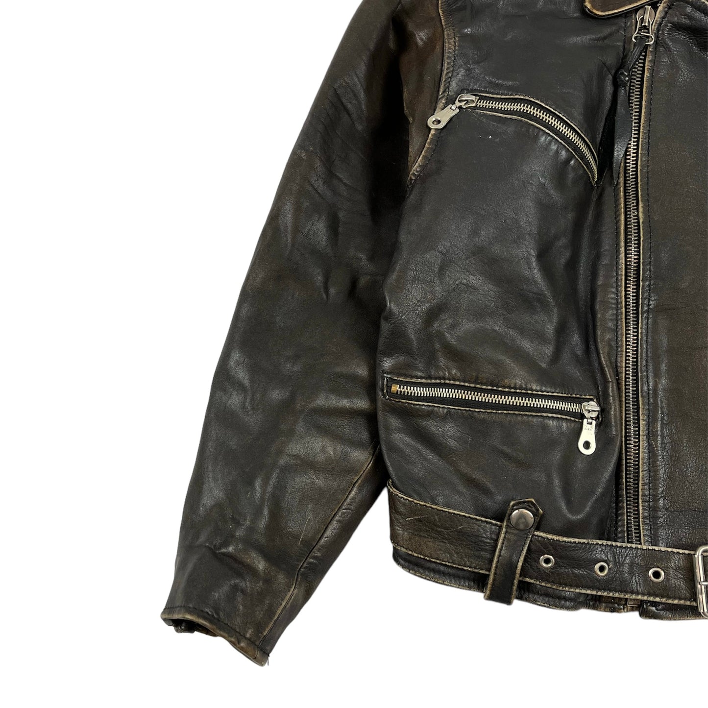 Vintage Bikerjacke Lederjacke (S)