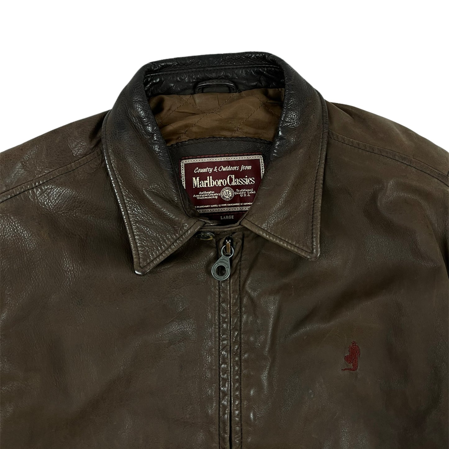 Vintage Marlboro Classic Lederjacke (M)