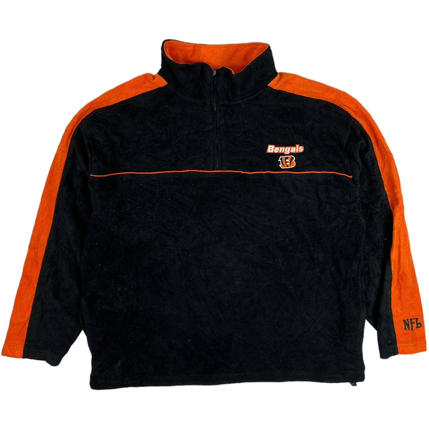 NFL Bengals Half Zip Fleece Sweater (XL)